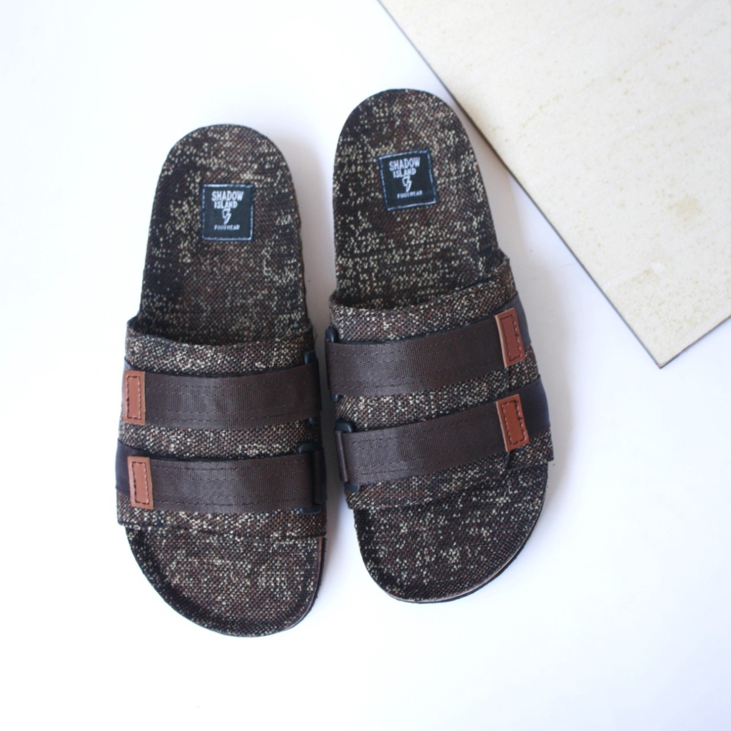 KOSKHA BLACK - Sendal Slide Pria Sandal Slide Flip Flop Selop Pria Wanita Kasual Simple Santai