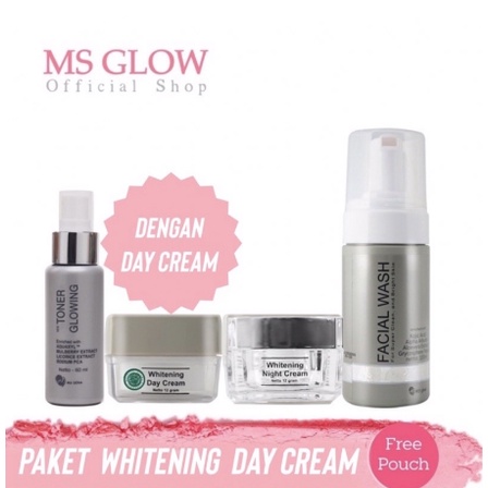 MS GLOW WHITENING PAKET WAJAH , LUMINOUS , ACNE , ULTIMATE, DAY CREAM, NIGHT CREAM, FACE WASH, TONER