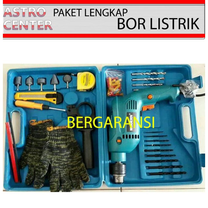 Dijual Mesin Bor Listrik   Bor Kayu Tembok Besi Beton   Paket Set Bor Listrik Diskon