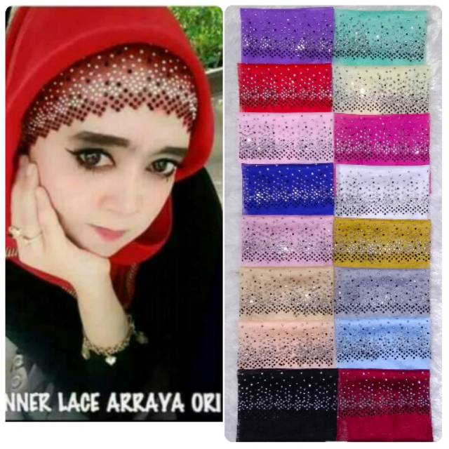 Iner Hijab Pesta Zig Zag Inner Jilbab Ciput Pesta Pengantin