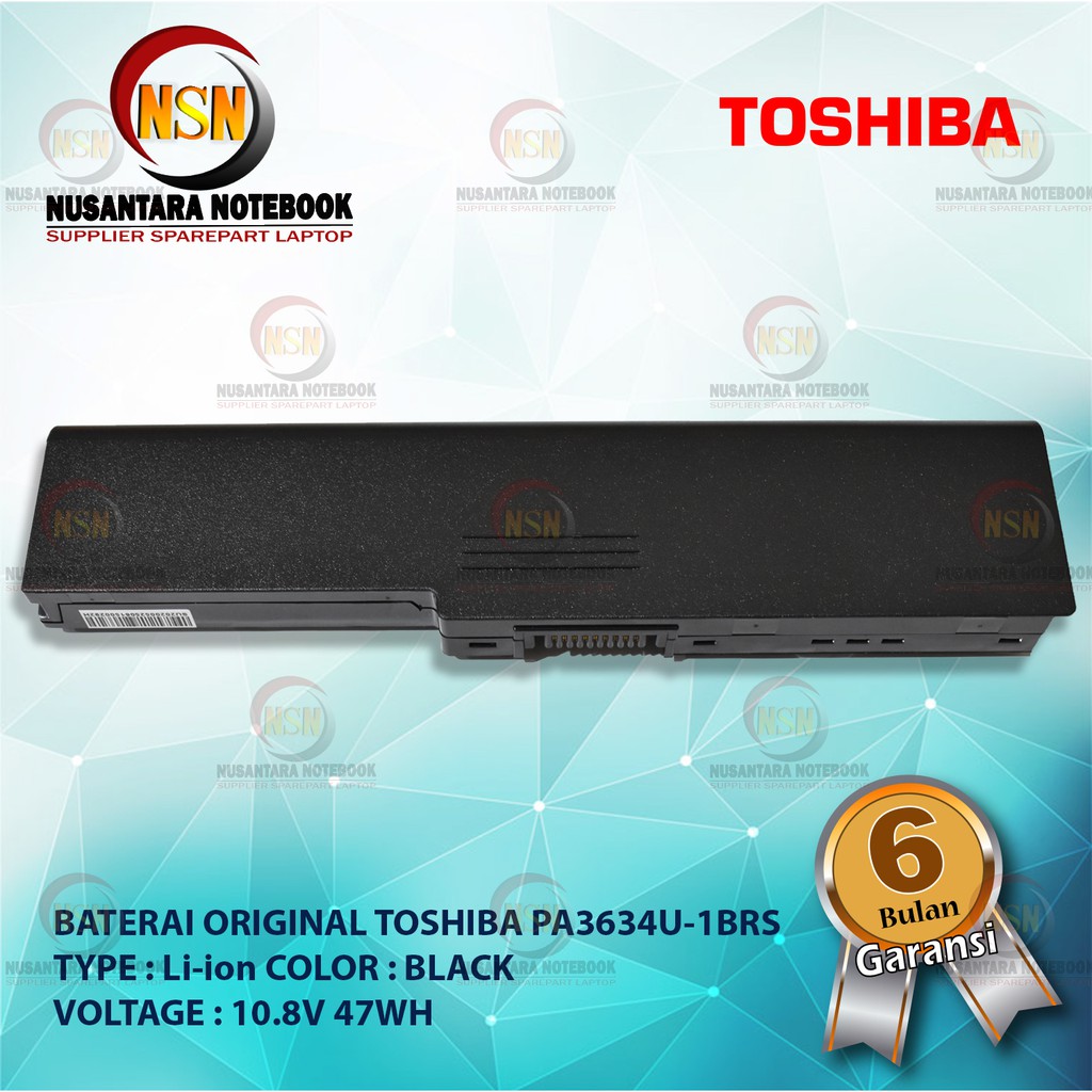 Baterai Original Toshiba 3634 PA3634U-1BRS PA3635U PA3636U PA3638