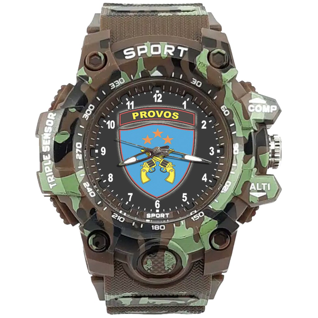 {Istimewa} Jam Tangan LOGO PROVOS 1 Coklat Army Water Resistant