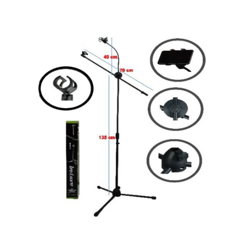Stand Mic Dan Hp BESI SMH-01 ORIGINAL STAND MICROPHONE 175 cm