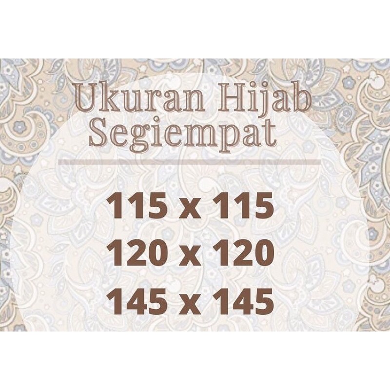 CUSTOM Hijab Printing Segiempat