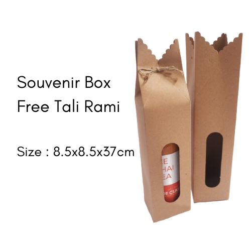 

Souvenir Box Kardus Botol 1 Liter Kardus Kemasan Gift Box Bingkisan Hampers Packaging 8,5x8,5x37cm