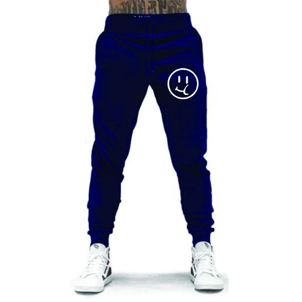 CELANA PANJANG JOGGER SMILEY UNISEX BAHAN FLEECE TEBAL / KUALITAS BAGUS / JOGGER PRINTING