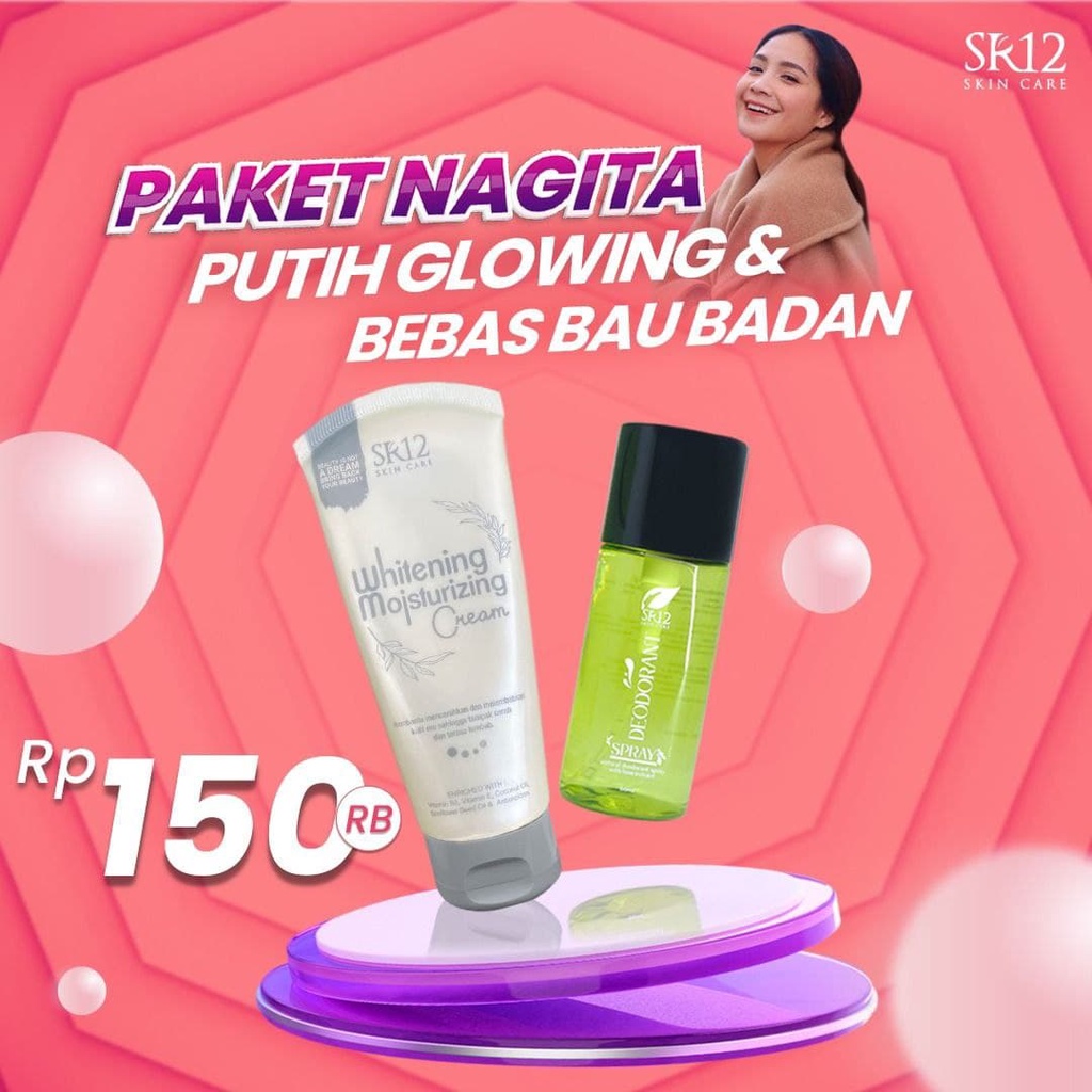 Whitening Moisturizing Cream SR12 Pelembab Pemutih Wajah Badan Bpom Lightening Anti Aging Original