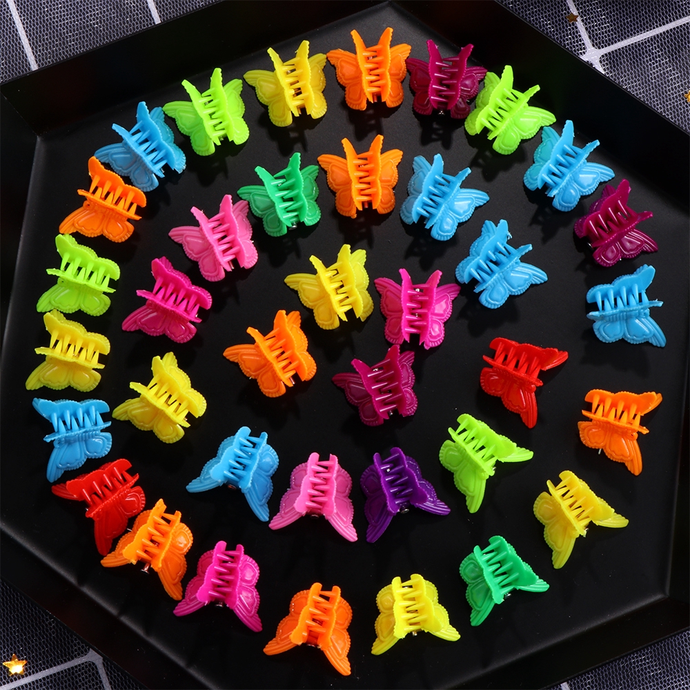 20Pcs/Pack  Girls Mini Hair Claws Hairpin /  Colorful Flower Hair Jaw Clip /  Baby Side Barrette Hair Claws Clamp / Children Hairpin Hair Accessories