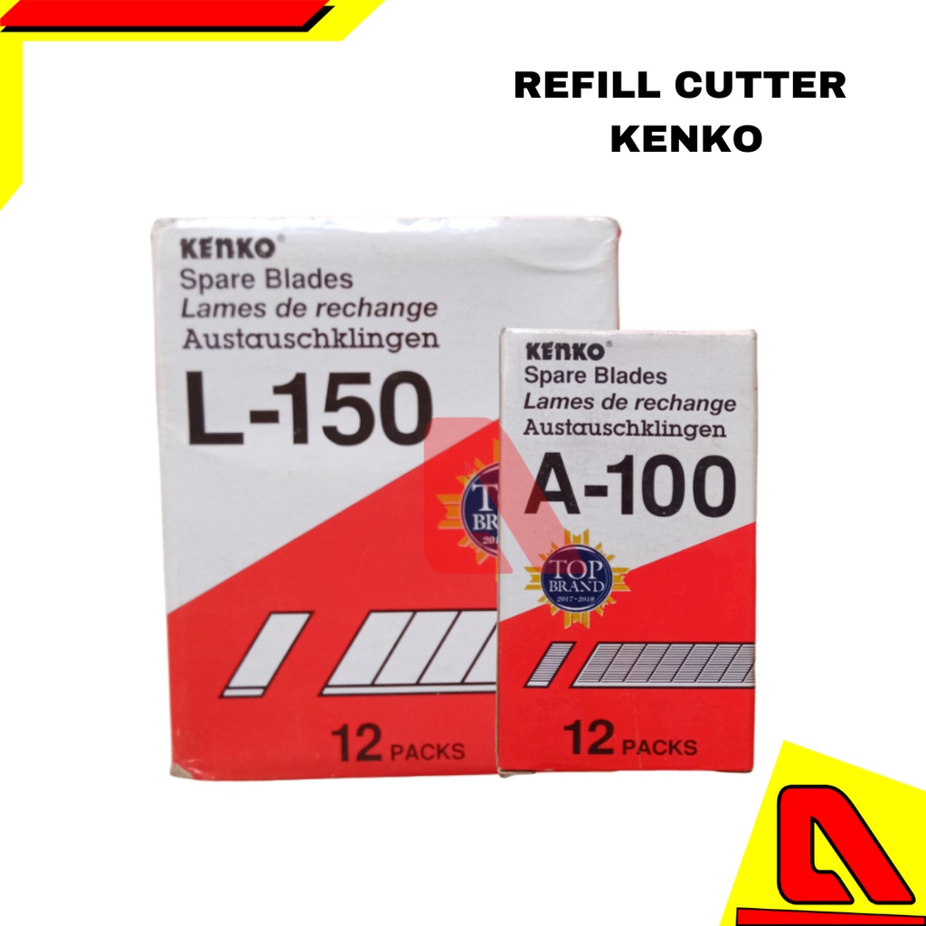 

ISI CUTTER REFILL PISAU CUTTER PEMOTONG KENKO BESAR KECIL A-100 L-150 PAK ECER