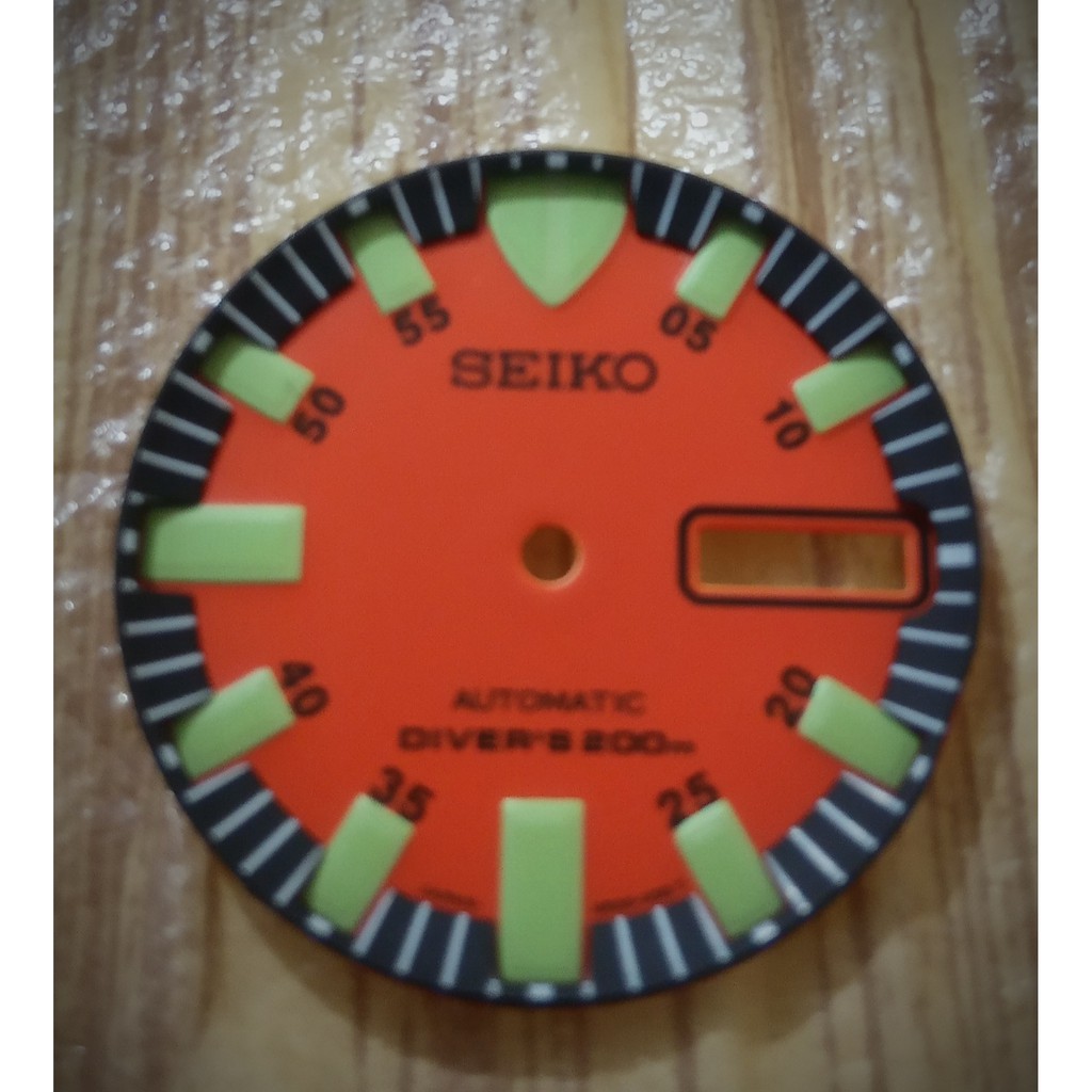 Dial Seiko Mod Scuba Monster Orange High Quality Lume