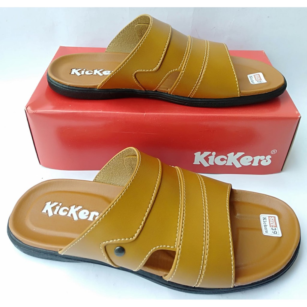 Kickers sandal pria selop slide original casual kasual dewasa terbaru murah kekinian berkualitas COD