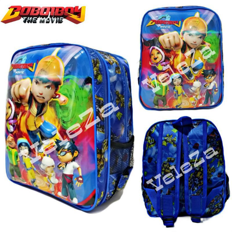 Tas ransel anak karakter Boboiboy gambar timbul Led nyala - tas anak