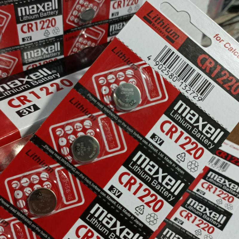 batre baterai maxell CR 1220 / 1220 / 3volt MAXELL ORIGINAL baterai jam tangan original batre lampu