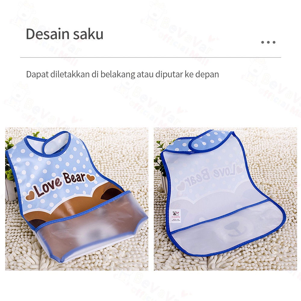 BEVAVAR Slaber Bayi Tahan Air Baby Bibs Celemek Makan Bayi Waterproof