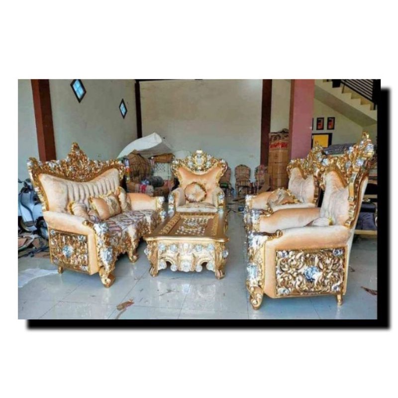 SOFA MEWAH BELLAGIO KOPER SOFA UKIR JATI JEPARA