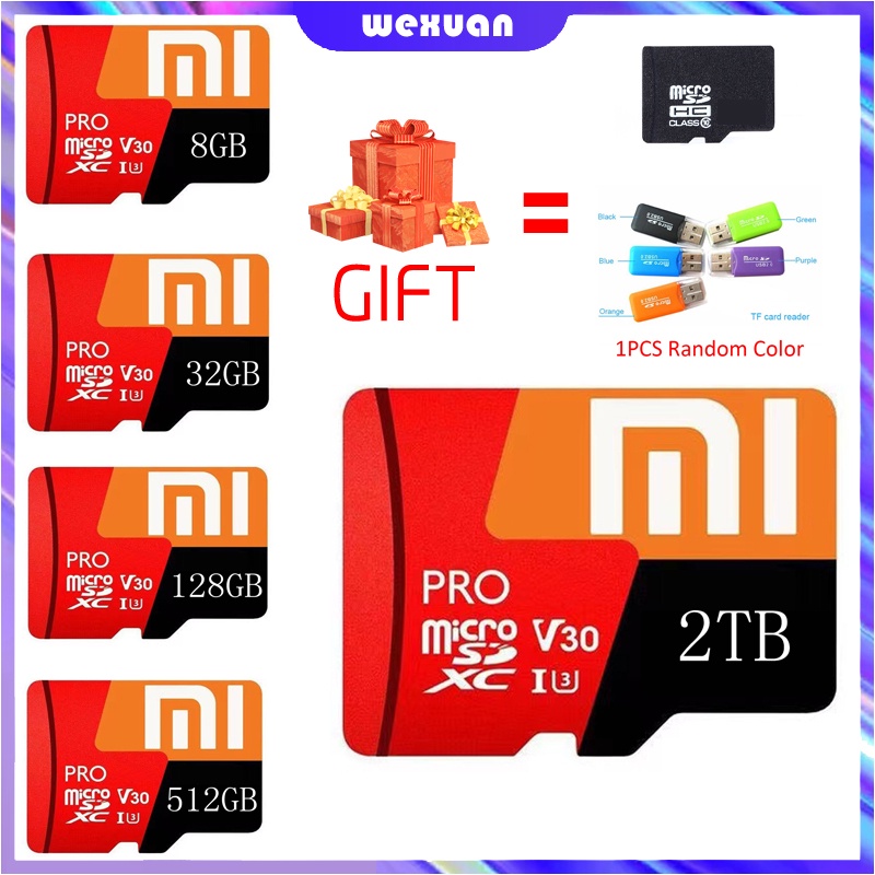 Xiaomi Kartu Memori Micro SD 2TB / 512GB / 128GB / 32GB / 8GB 100MB / S SD card Original