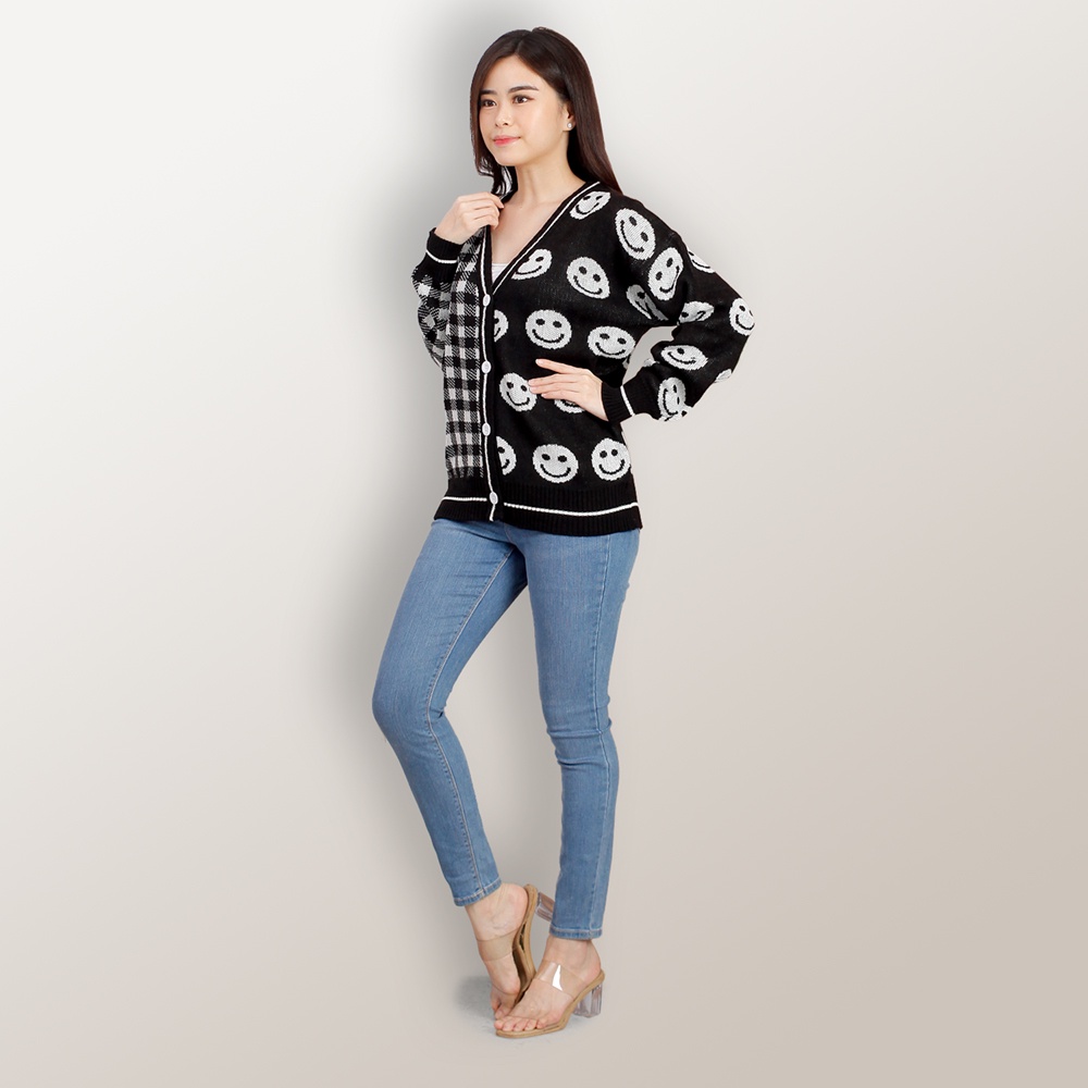 Cardigan Rajut Knitting lengan panjang wanita gaya korea - XSHOP Cardismile