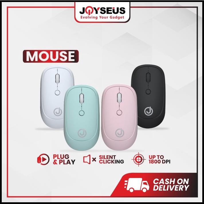 Mouse Wireless Joyseus 2.4Ghz Optical 1600Dpi Original Dpi - Ms0008