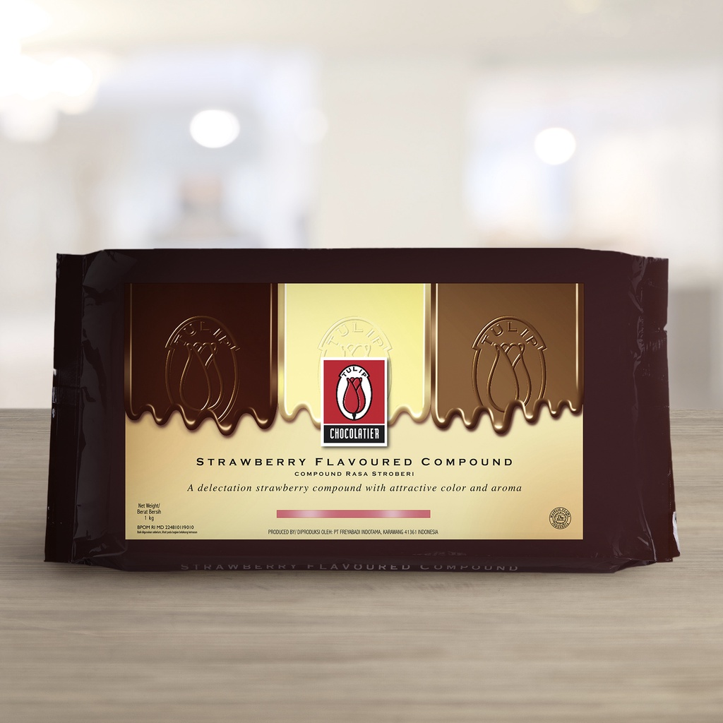 

Tulip Chocolatier Strawberry Flavoured Compound 1Kg