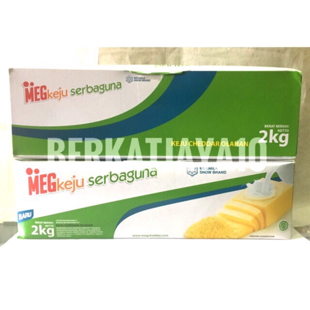 MURAH MEG 2 Kg CHEDDAR CHEESE 2kg Keju Olahan Serbaguna