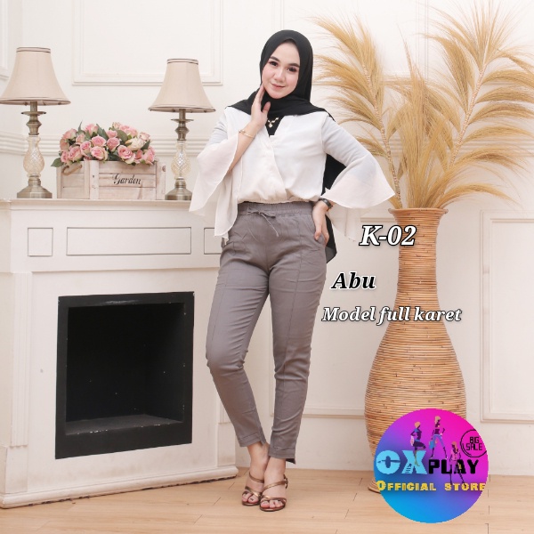 BAGGY PANTS TWILL COMBED ORIGINAL PREMIUM _ CELANA BAHAN PANJANG WANITA _ CELANA BAGGY