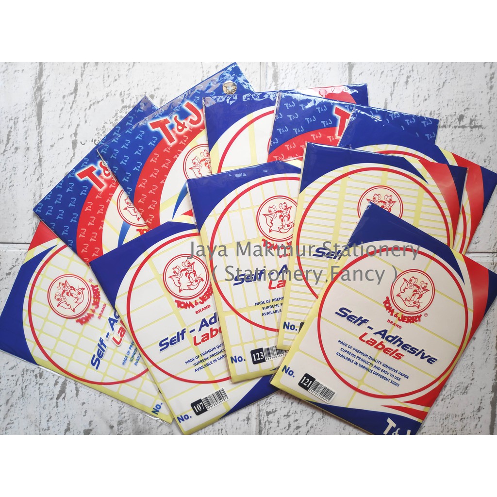 Label Sticker Tom &amp; Jerry Berbagai Ukuran