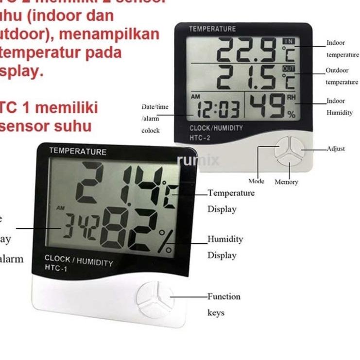 [PRODUK CJVJB] Thermometer digital /alat ukur kelembaban dirumah walet HTC 2 #alat ukur suhu ruangan