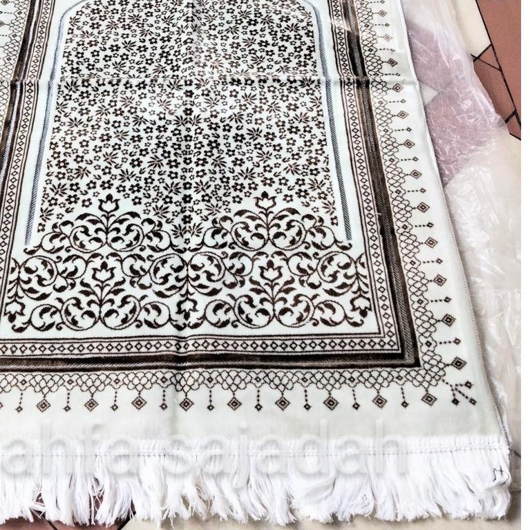 ✈ Sajadah Mahar Pernikahan Sajadah Turki Safatex Lurek Sajadah Turki Putih Kombinasi ✿