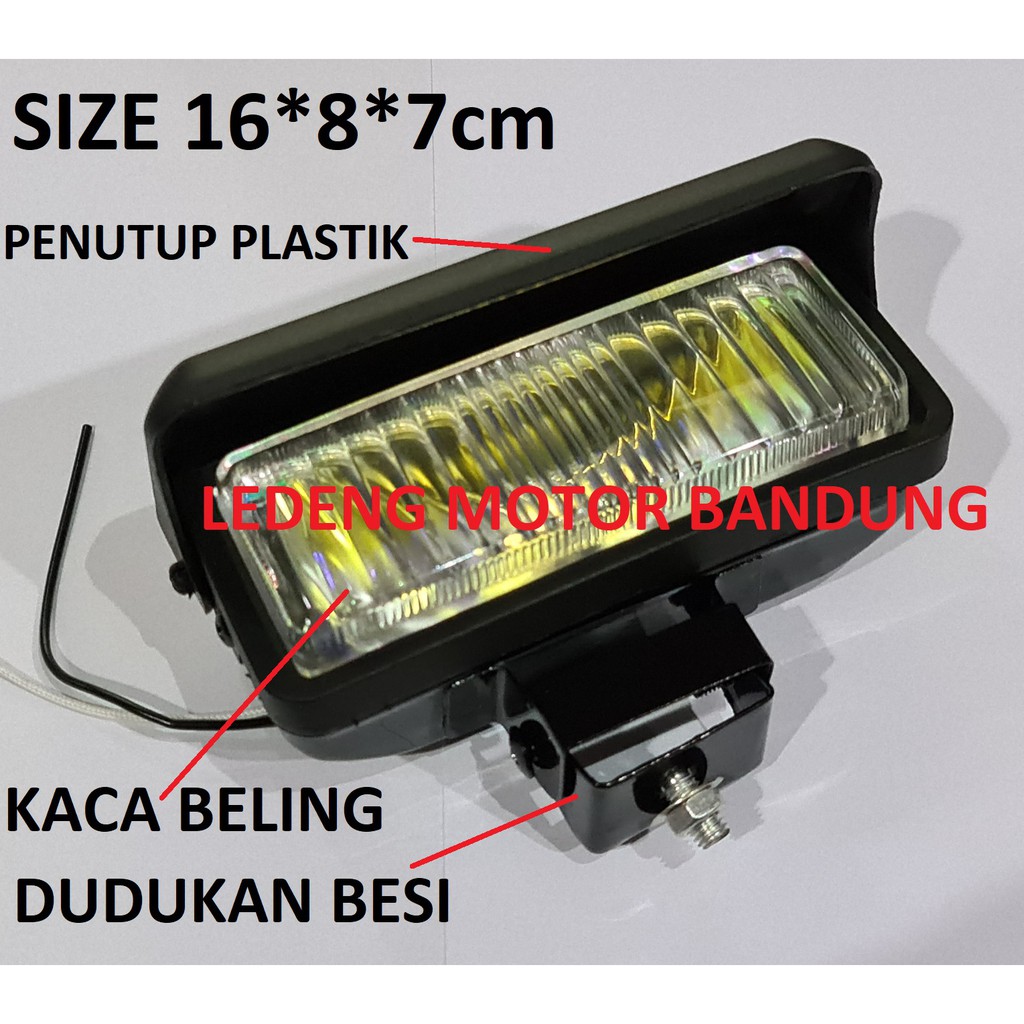 Halogen Kotak Trail Foglamp Lampu Tembak Sorot Motor Sport Touring