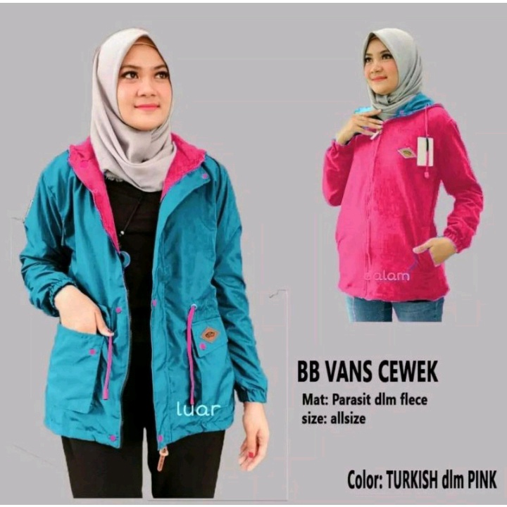 Jaket Parka BB sembilan Warna Jaket Parka Bolak Balik Wanita Size L - XL - XXL