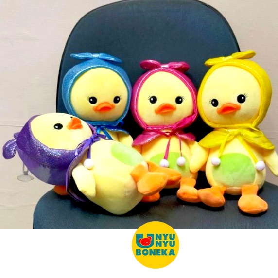 boneka piyo-piyo duck bebek frog duck bebek gliter souvenir kantor florist bucket