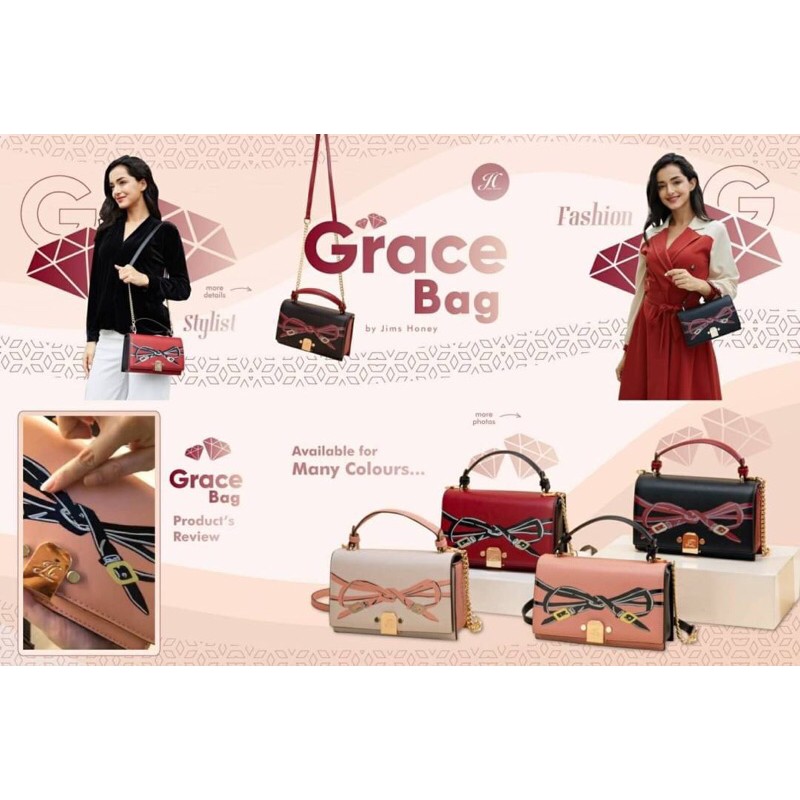 Grace bag by Jims Honey /tas selempang /tas murah / tas bagus / tas gambar pita / tas kecil