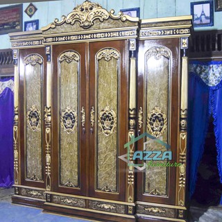 lemari kayu  almari pakaian jati  perhutani lemari 4 pintu  