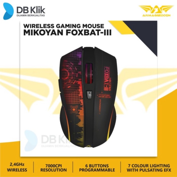 Promo Mouse Wireless 7 IRONSIGHT Foxbat Mikoyan Murah III