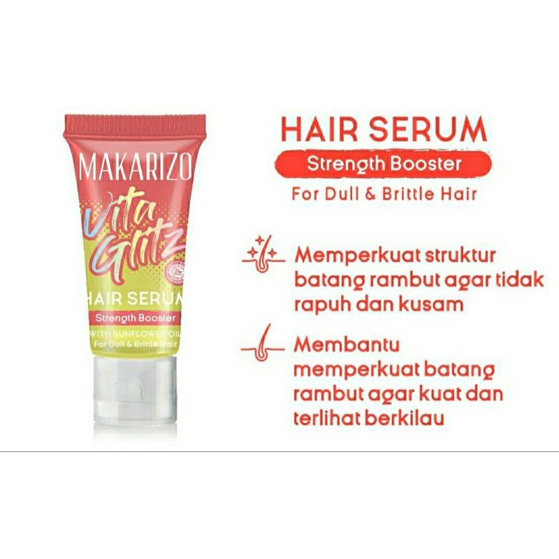 ❤ RATU ❤  Makarizo Vitaglitz Hair Serum Strength Booster 8mL BPOM✔️