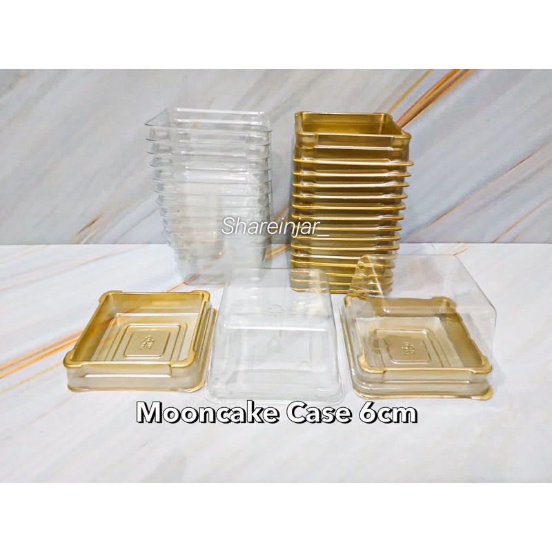 

Mooncake Case Mika Tray Persegi + Tutup 6cm / Kemasan Kue Bulan