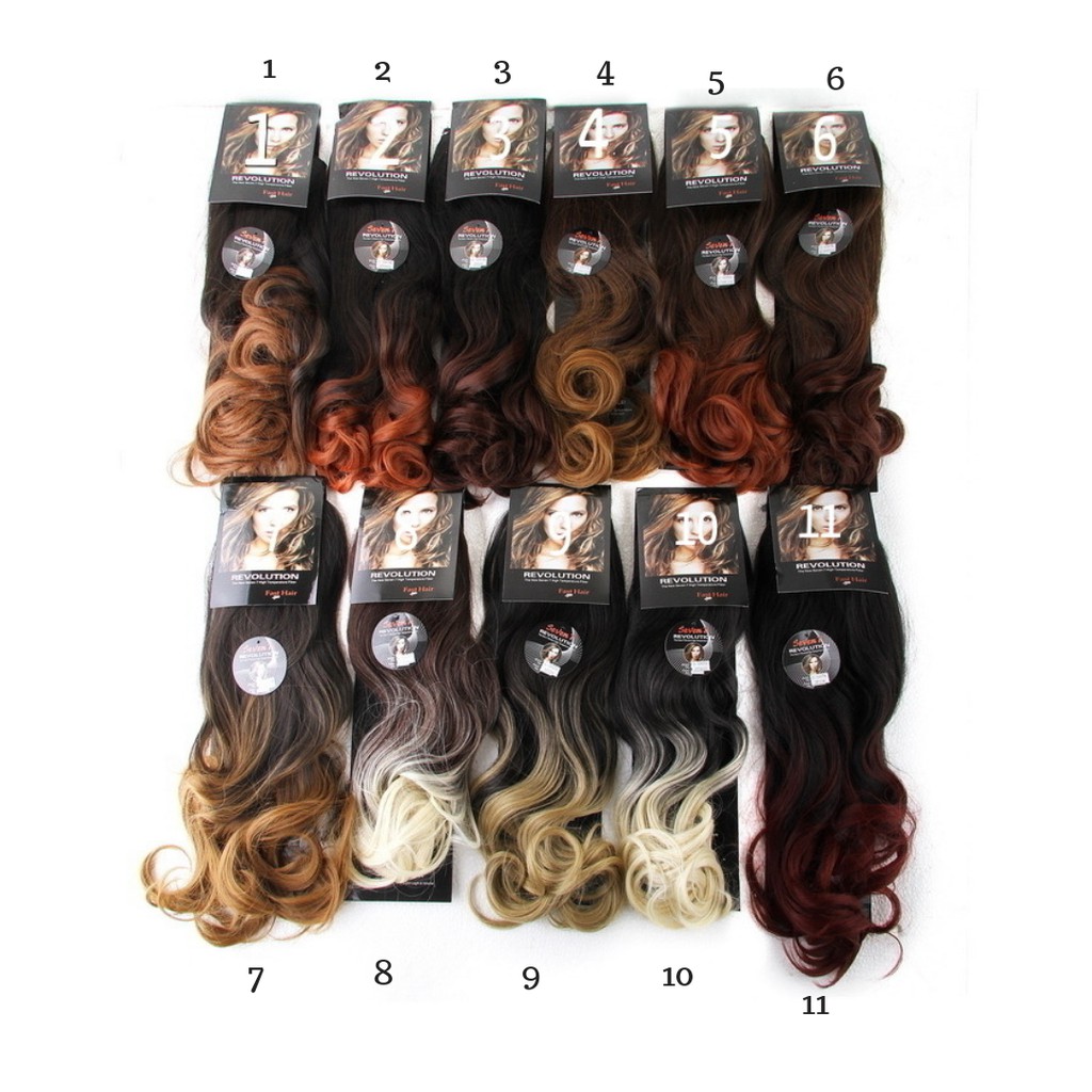 Seven7Revolution Original Two-Tone Hairclip Ombre Curly Premium