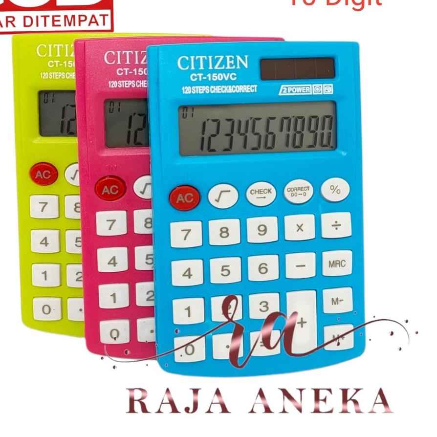 

Calculator Citizen CT-150VC mini ct 150 vc Kalkulator Warna 10Digit .,