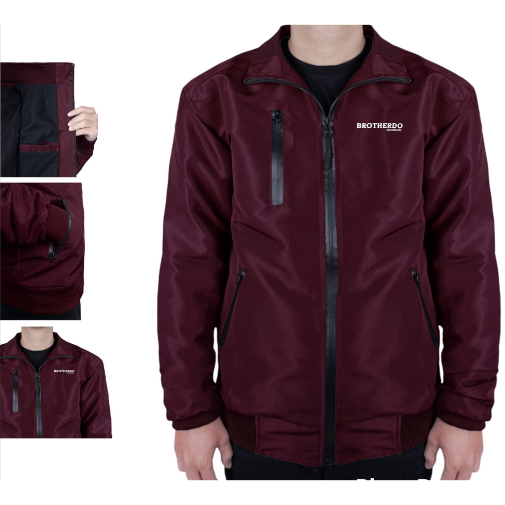 Jaket pria taslan waterproof  windproof outdoor Brotherdo