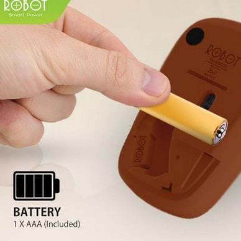 Robot M220 Mouse Wireless Karakter Lucu 2.4G Optical USB