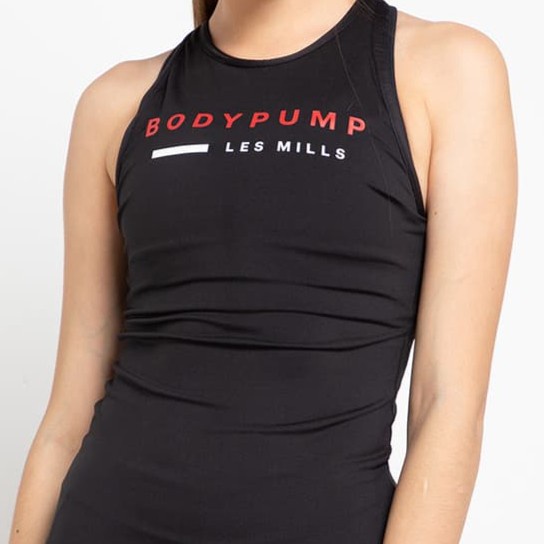 TERBARU BERKUALITAS REEBOK LESMILLS / LES MILLS BODY PUMP FEMALE TANK BLACK '