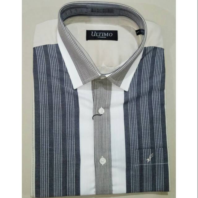 Kemeja pria formal ULTIMO cream line 3