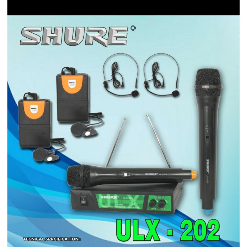 Mic Wireless SHURE ULX202/ULX 202 Microphone