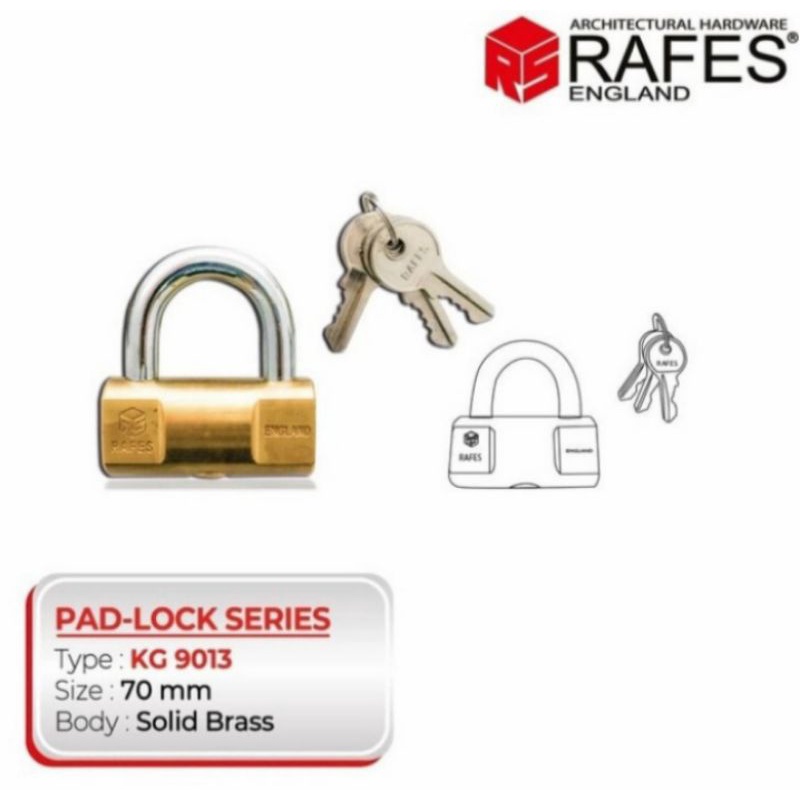 gembok bantal RAFES 70mm(KG 9013)