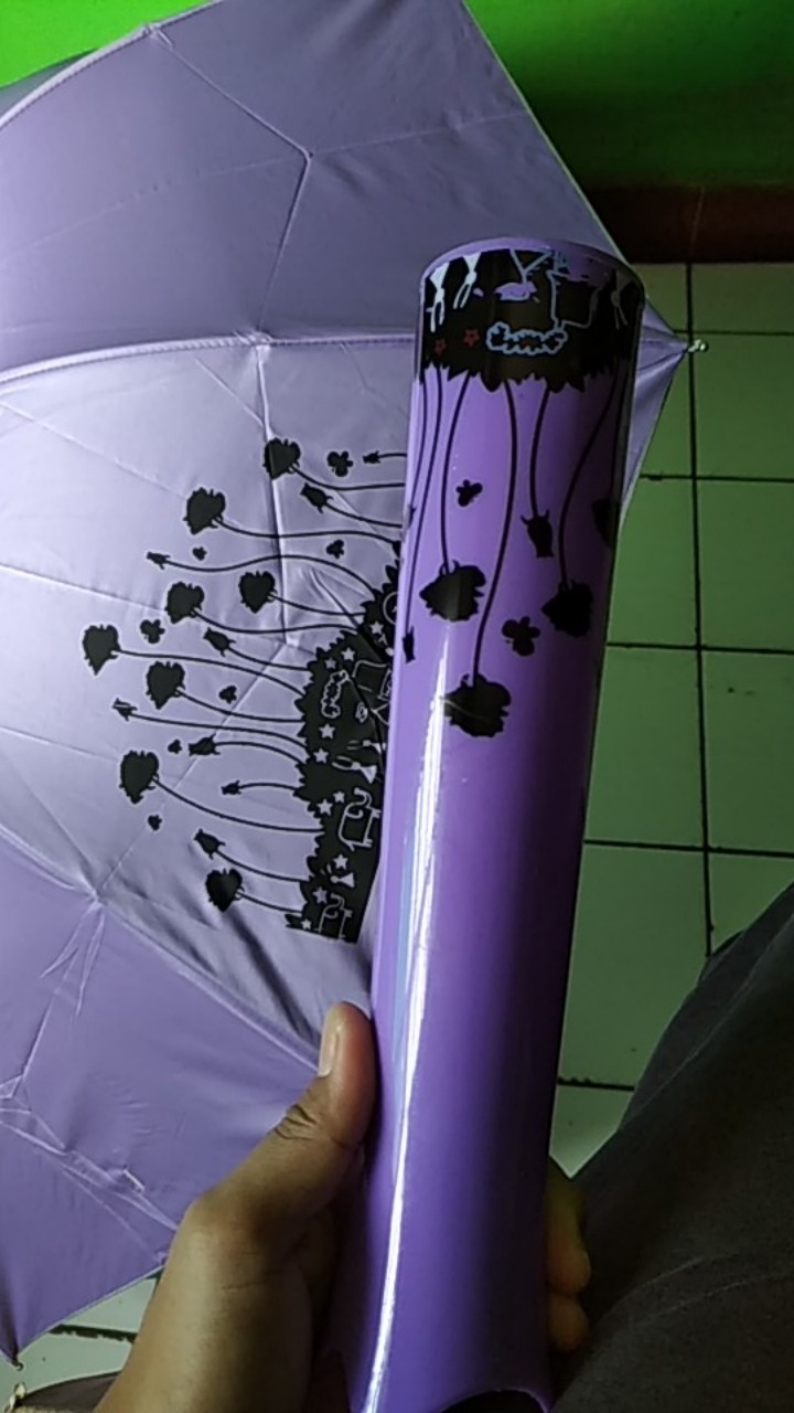 Payung Lipat / Payung Motif Bunga / Creative Rose Umbrella