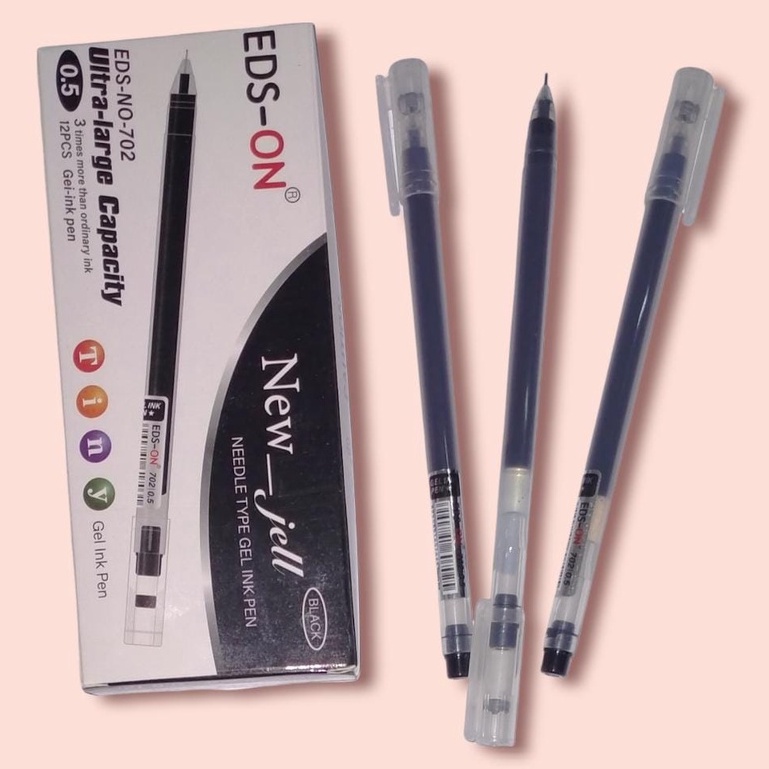 BALLPEN GEL EDS ON 702 0.5MM (HITAM) ATK