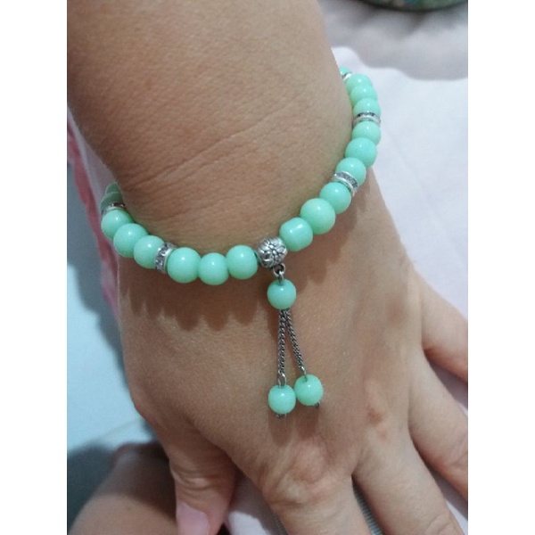 (anti karat) Gelang Giok Pelangi Kalimantan