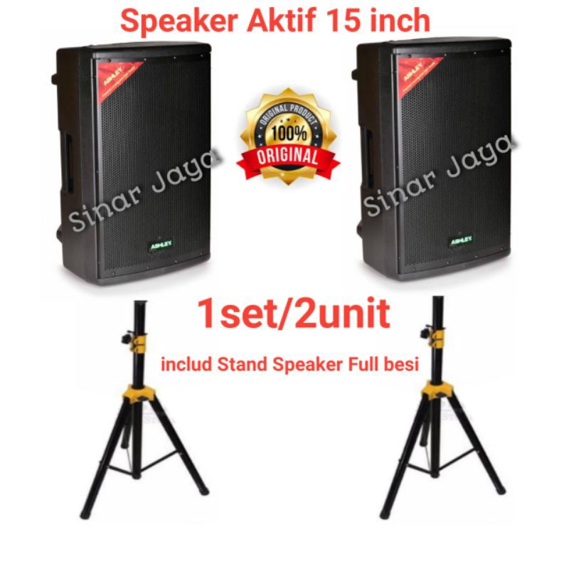 Speaker Aktif Bluetooth 15 inch Ashley hero 15A