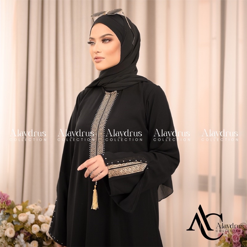 New Abaya Gamis Maxi Dress Arab Saudi Bordir Zephy Turki Umroh Dubai Turkey India Wanita Hitamjo Haidy