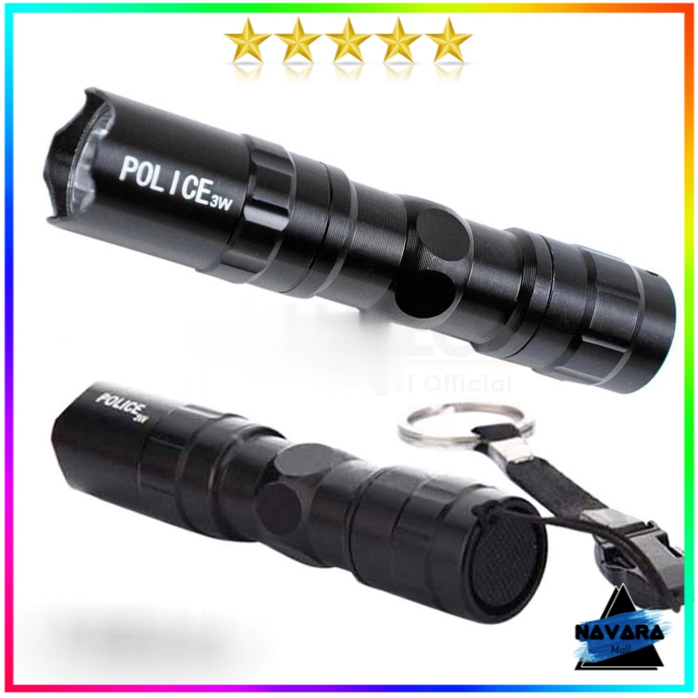SENTER POLICE Lampu Center Polisi 3W TAC 2L Police swat Senter LED Flashlight Waterproof Led Baterai